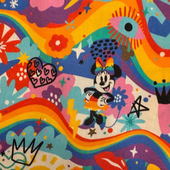 Disney Pride Collection Mickey Mouse Short Sleeve Button Down Shirt Medium NWOT - Picture 4 of 15